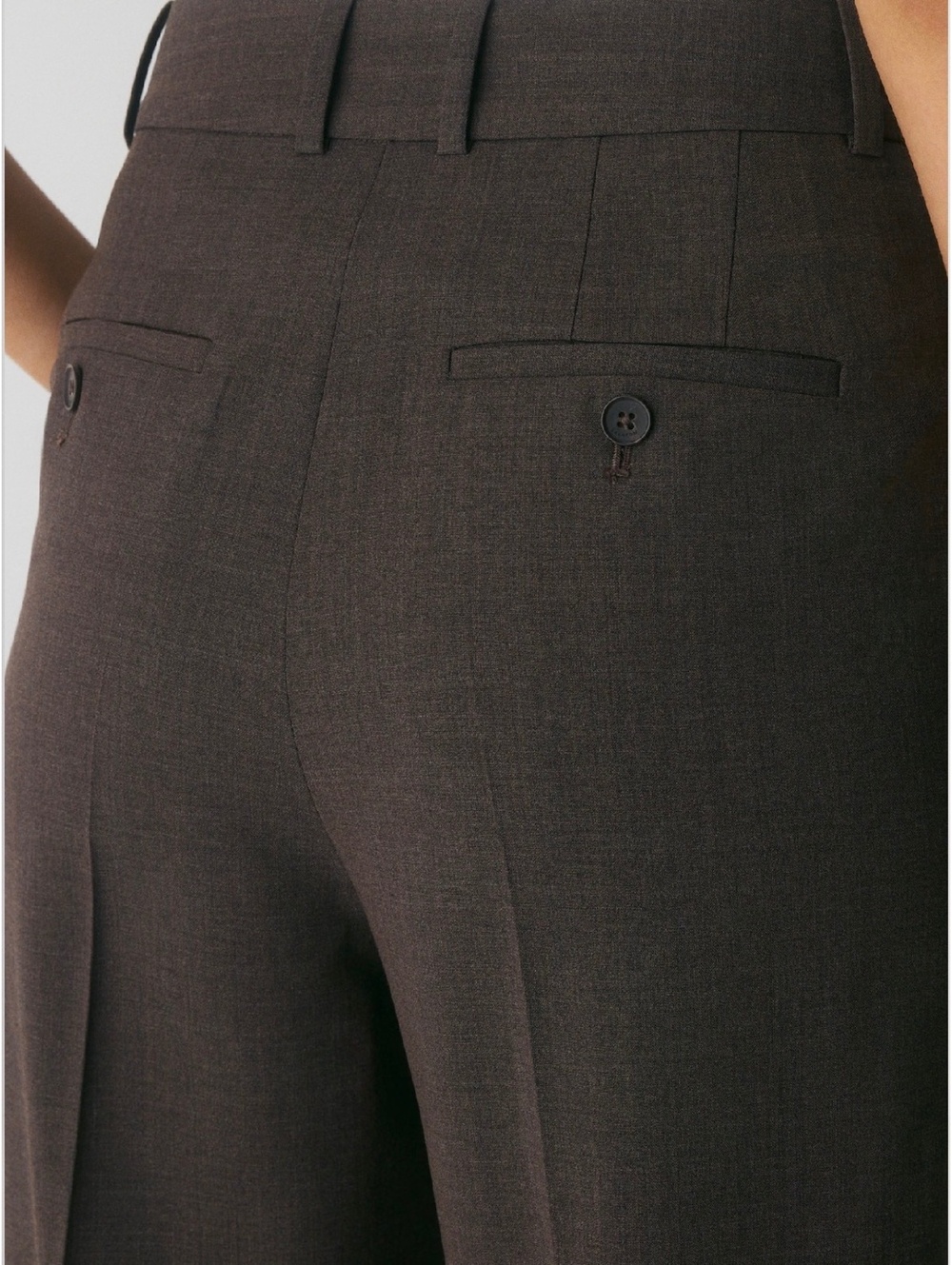 Babaton Aritzia Heather Rich Mocha Brown Agency Dress Pants Size 6 - Picture 4 of 7